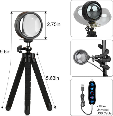 XEBKOR Sunset Lamp Projector Multicolor Changing LED Projection Lamps