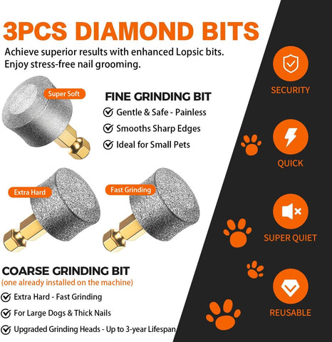 Whisper Quiet Dog Nail Grinder Safe & Stress-Free for Sensitive Dogs Cats
