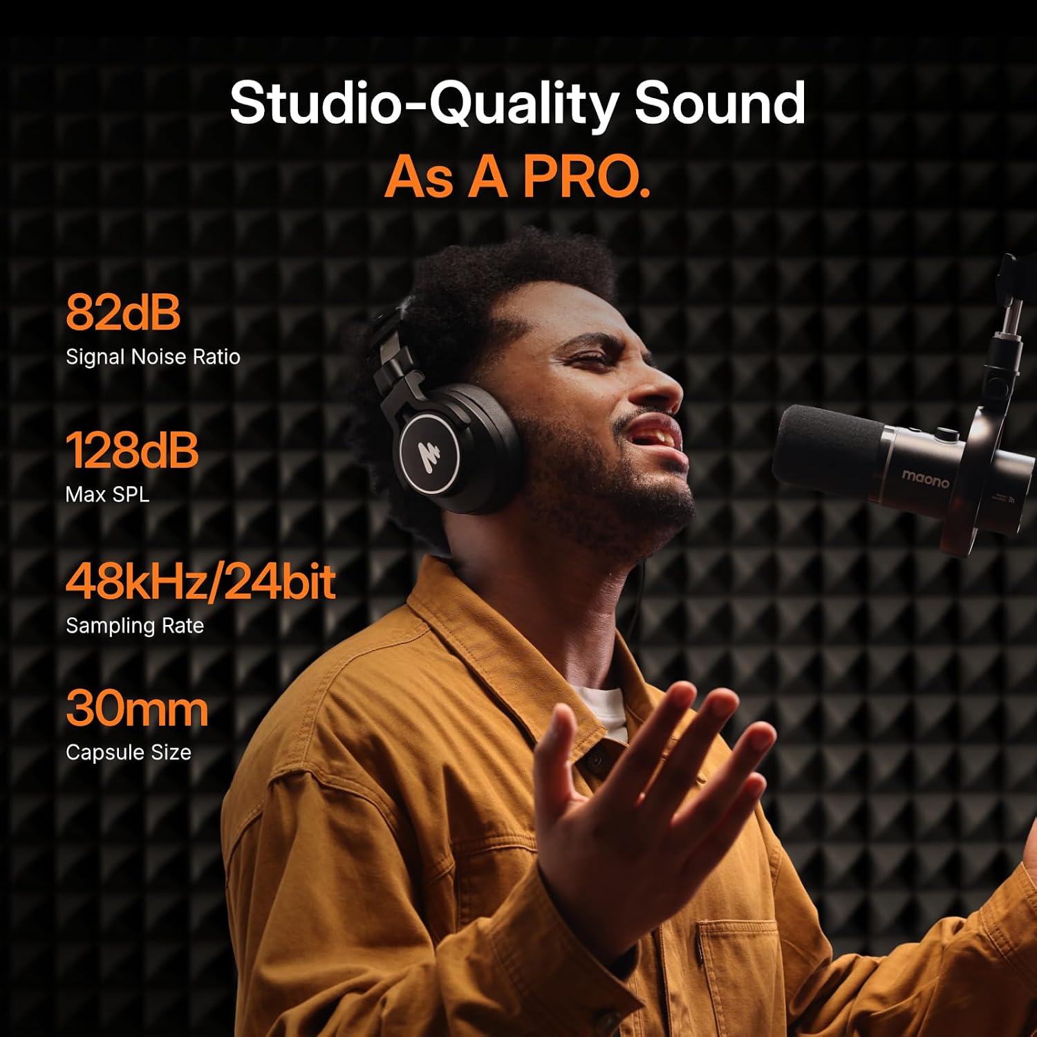 MAONO PD200W Hybrid Wireless Podcast Microphone for PC, Dynamic XLR USB Mic