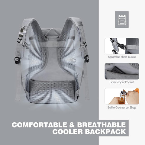 Maelstrom 35/50Can Insulated Cooler Backpack, Leakproof Soft Lunch Ice Bag
