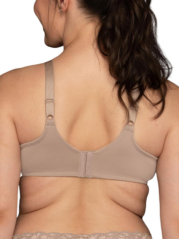 Vanity Fair Women's Full Figure Beauty Back Smoothing Bra with Lace, 4-Way Stretch Fabric, Lightly Lined Cups up to DD