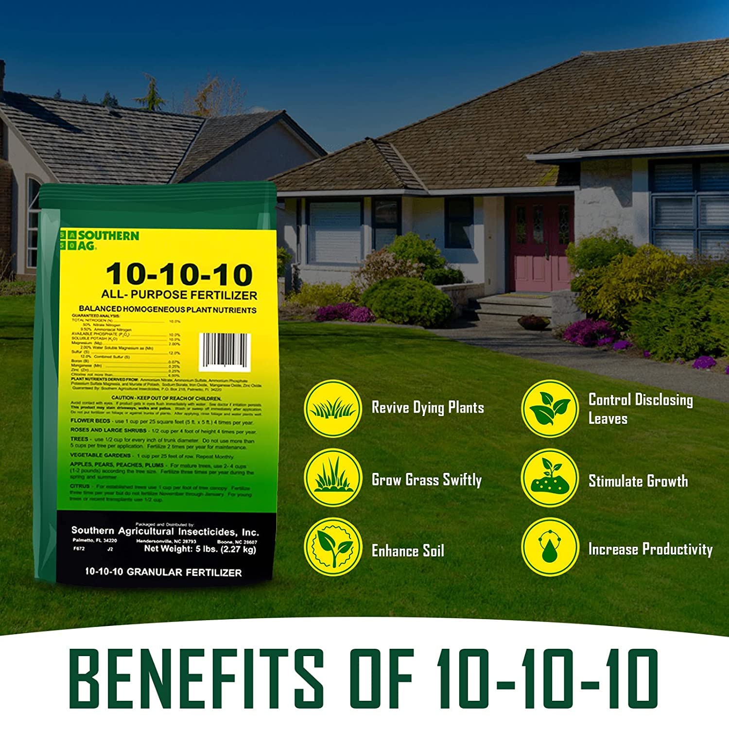 Southern Ag All Purpose Granular Fertilizer 10-10-10, 5 LB Size: 5 LB