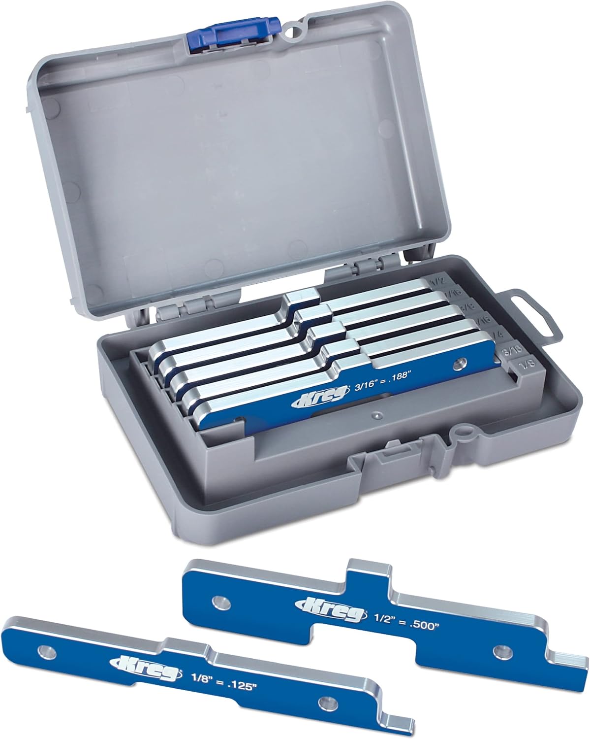 Kreg Precision Router Table Set Up Bars, PRS3400, Set of 7, Aluminum
