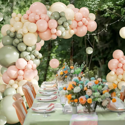 Sage Green Balloon Arch Kit for Baby Shower Bridal Shower Decorations