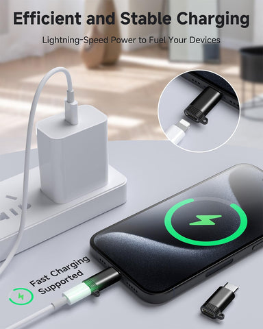 LERTOSEN Lightning to USB C Adapter 4 Pack