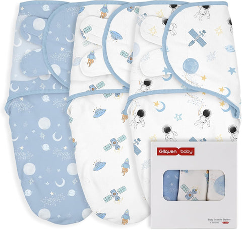 GLLQUEN BABY Swaddles for Newborns 0-3 Months, Adjustable & Easy Fastener