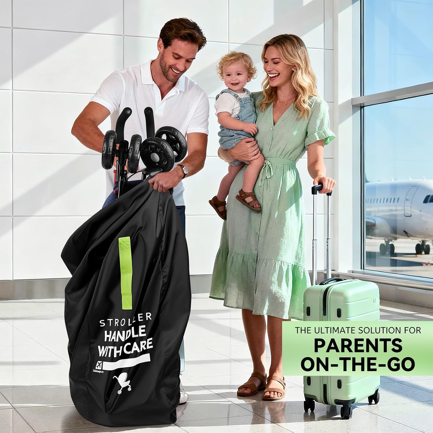 Umbrella Strollers Bag for Airplane, Stroller Travel Bag 42"H x 12"W x 12"D