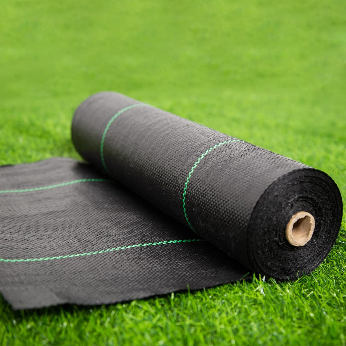 EXTRAEASY 17 in (1.4 ft) x 50 ft Landscape Fabric Weed Barrier, 3.2 oz Heavy Duty Woven Weed Blocker, Ground Cover Geotextile Fabric for Under Gravel, Garden Bed Liner & Pathways