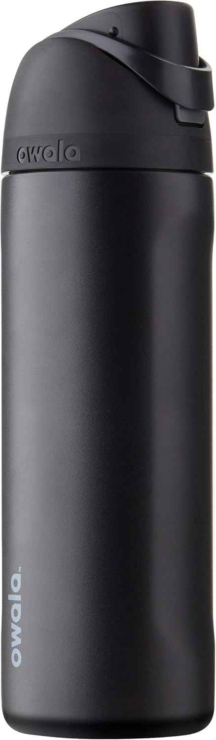 Owala FreeSip Stainless Steel Water Bottle 24 oz Butter Half