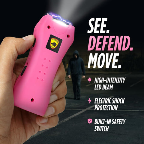Guard Dog Security Pepper Spray and Stun Gun Flashlight, Rechargeable, Self-Defense Keychain for Women, Pepper Spray Stun Gun Combo, Personal Security Value Set, Rechargeable Flashlight
