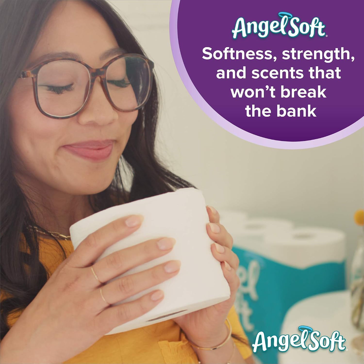 Angel Soft Toilet Paper, Lavender Scent, 12 Double Rolls, 12 = 24 Regular Rolls (Packaging May Vary)
