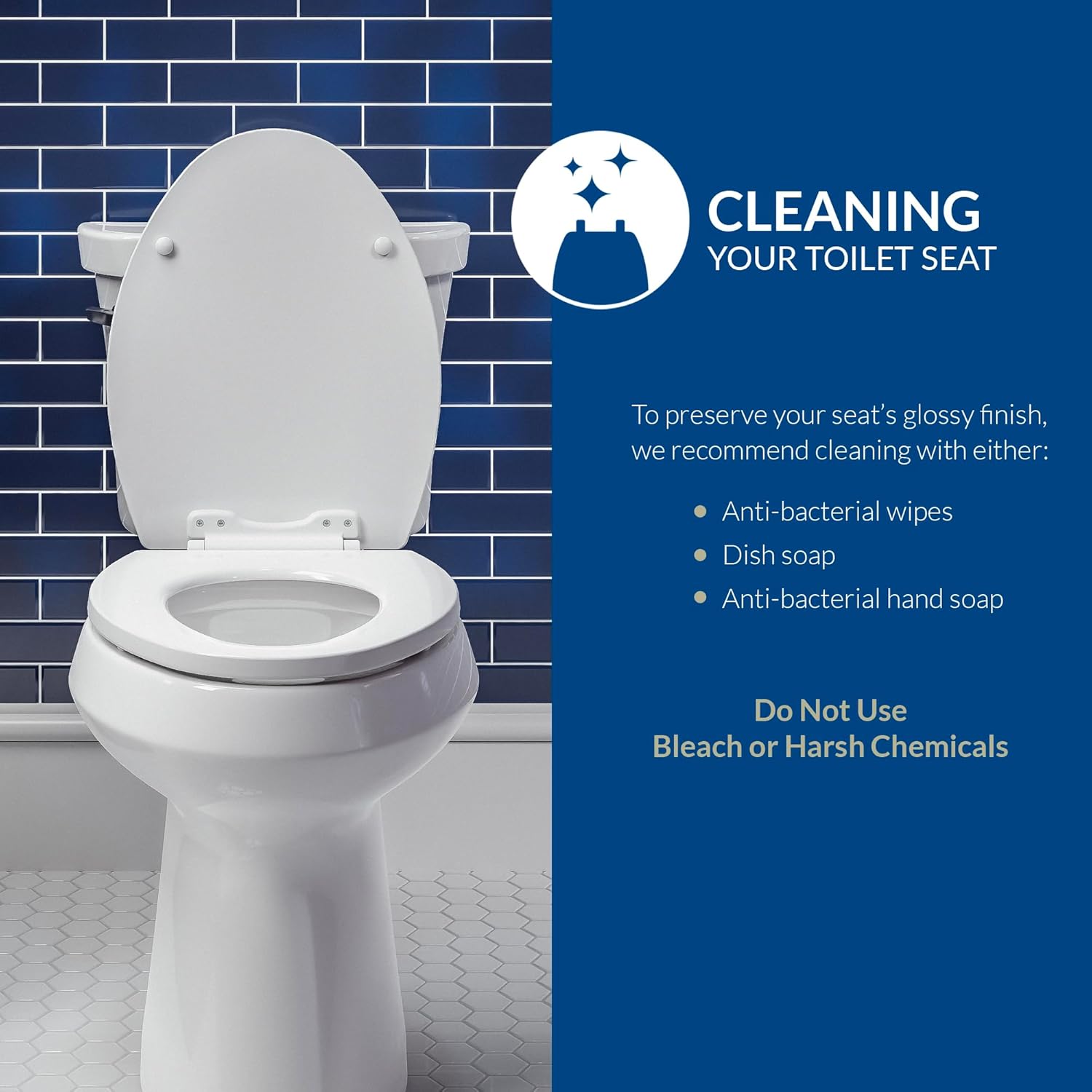 Bemis 1500EC 390 Lift-Off Wood Elongated Toilet Seat, Cotton White (Pack of 1)