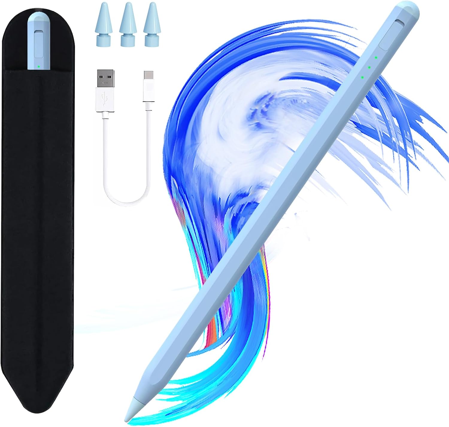 Stylus Pen for iPad11&10thGen,14Mins Faster Charge, with Pencil Holder,Palm Rejection, Tilt Sensitivity, for iPad Air11&13-inch(M3/M2), iPad Pro 11&13-inch (M4),iPad 6-11th,iPad Pro 11/12.9 inch