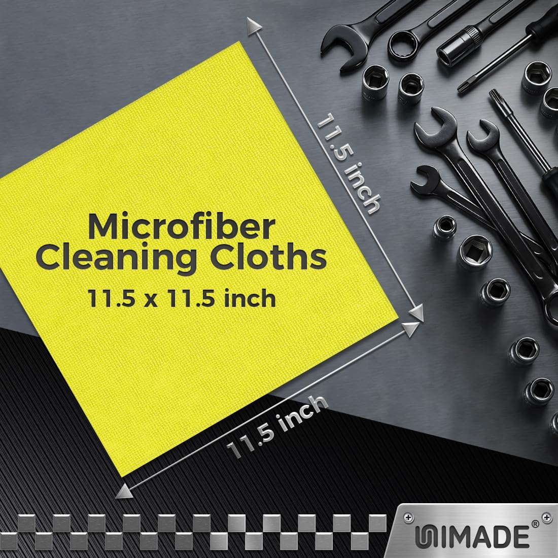UNIMADE Microfiber Cleaning Cloth, 200PK Reusable Shop Rags Bulk