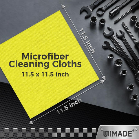 UNIMADE Microfiber Cleaning Cloth, 200PK Reusable Shop Rags Bulk