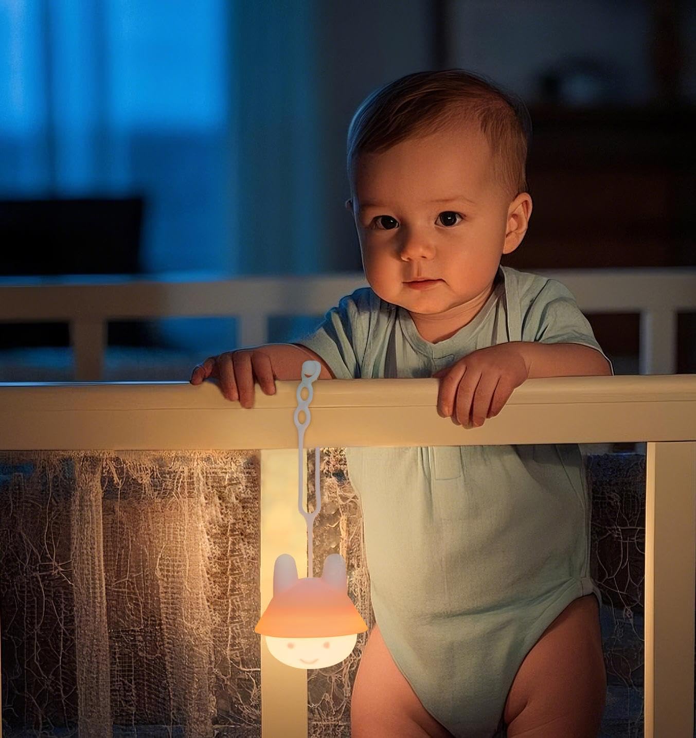 ShaArkMango Baby Travel Night Light, Rechargeable Portable Night Light for Car Seats, Cribs & Strollers, Soft Glow Eye-Caring Light for Infants & Toddlers