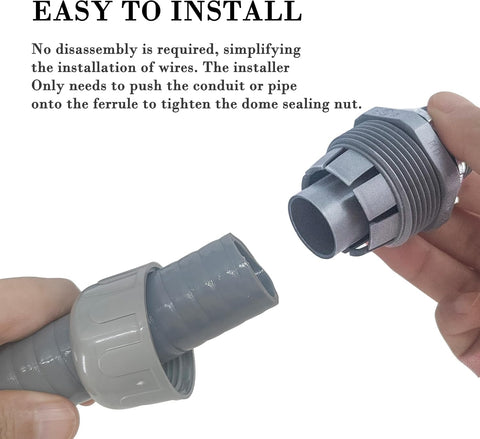 50 Foot Liquid-Tight Conduit Kit - 1/2inch Flexible Non Metallic Liquid Tight Electrical Conduit and 5 Straight and 4 Angle Fittings Included. 1/2" Dia