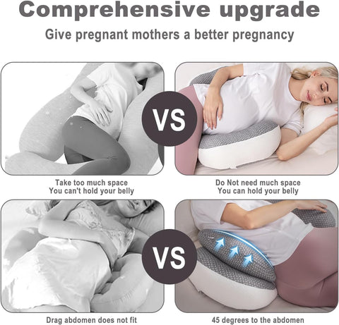 Chilling Home Portable Pregnancy Pillow, W Shaped Pregnancy Wedge Pillow