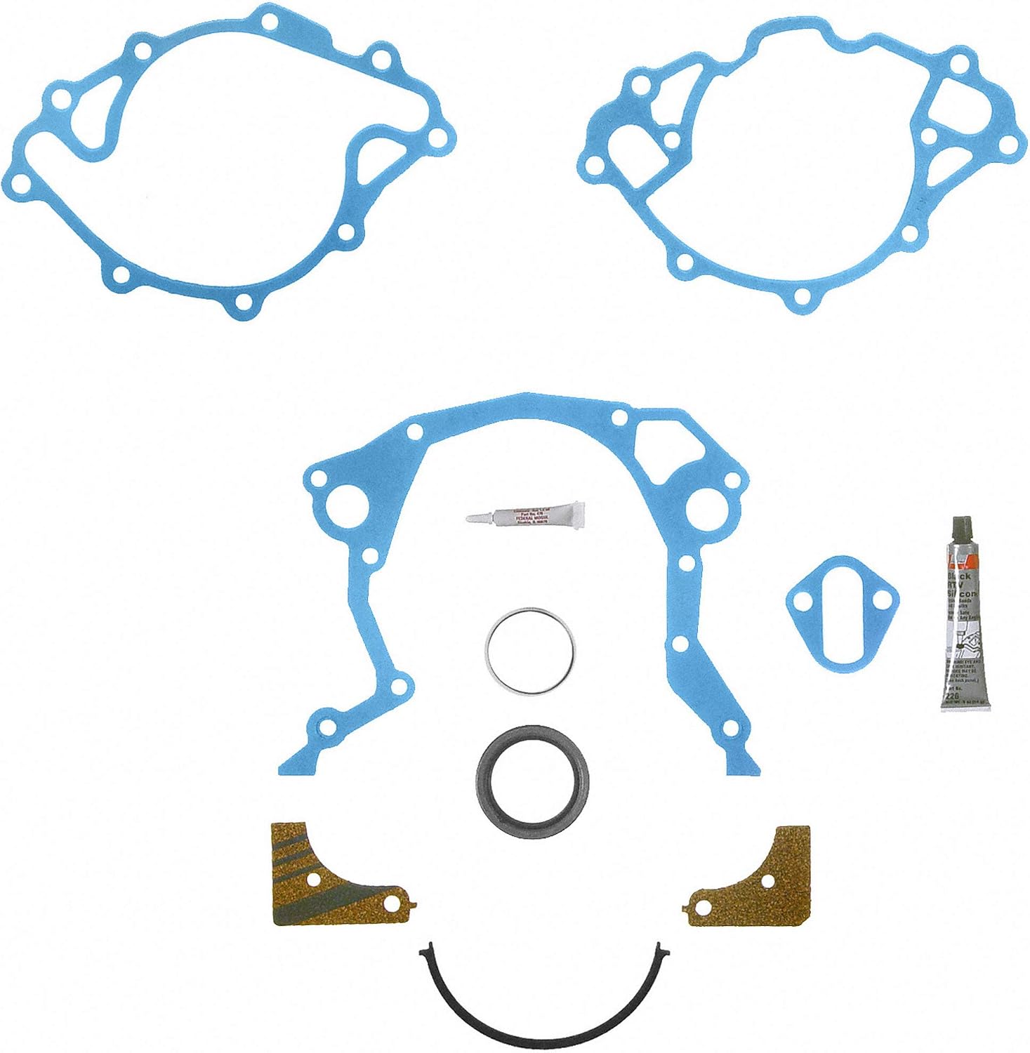 FEL-PRO TCS 45168 Engine Timing Cover Gasket Set for Ford Mustang