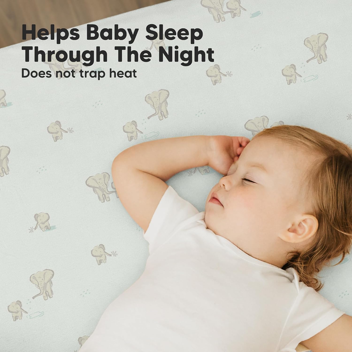 2-Pack Mini Crib Sheets Fitted, 38x26 Pack N Play Mattress Sheets (Elly)