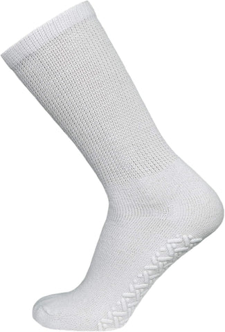 Brooklyn Socks Non-Skid Cotton Diabetic Neuropathy Crew Socks, Non-Binding Traction Control Multipack