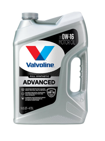 Valvoline Advanced Full Synthetic SAE 0W-16 Motor Oil 5 QT