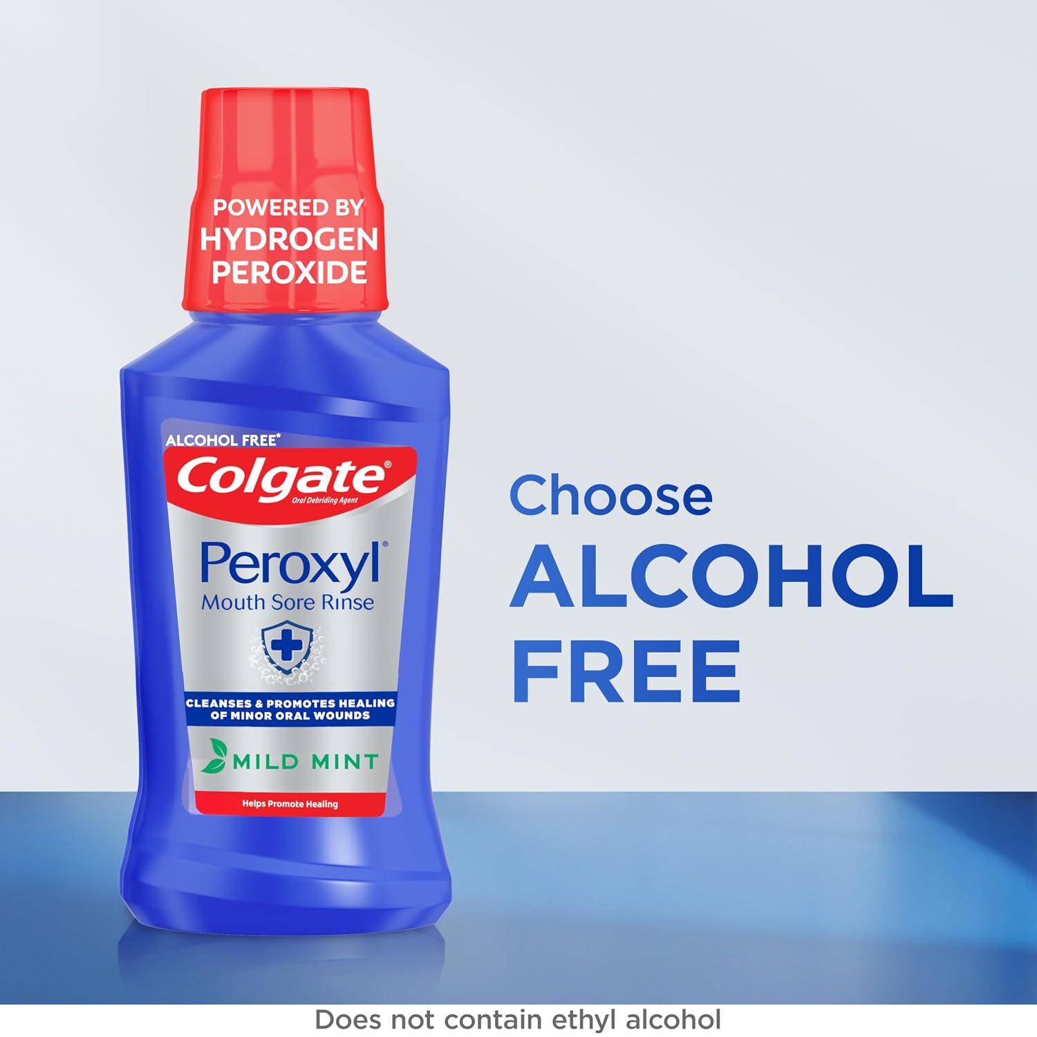 Colgate Peroxyl Antiseptic Mouth Sore Rinse, Alcohol Free, Mint, 16.9 fl oz