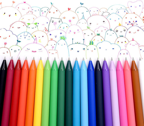 Kaco PURE Gel Pens Color Ink 20PCS Assorted 0.7mm Aesthetic Stationery Pen