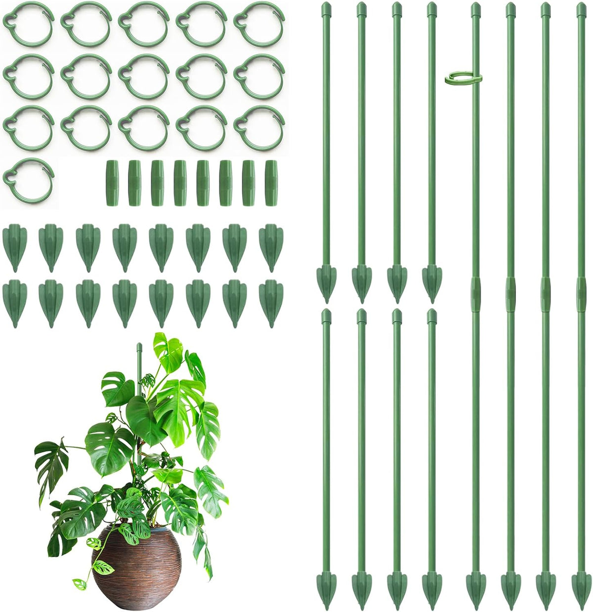 RIFNY Plant Stakes for Indoor Plants, 14 Inch Plant Support Stakes, 16 PCS