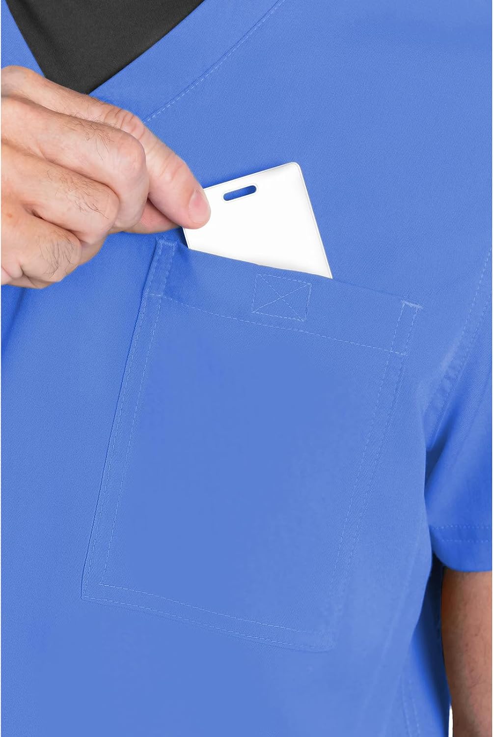 Med Couture Rothwear Touch Scrub Top for Men V-Neck 1 Pocket