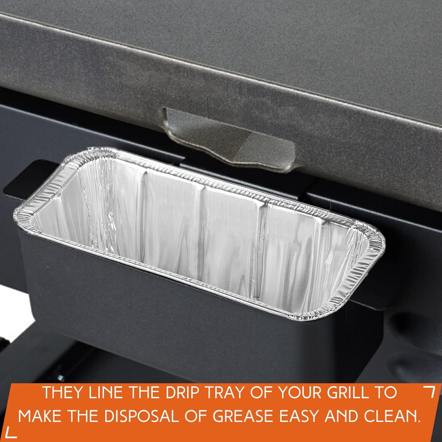 Findful 30-Pack Drip Pans Liners Compatible for Blackstone Griddle Accessories, Aluminum Foil Pan Disposable for 17" 22" 28" 36" Blackstone Griddle Drip Tray Holder Grill Rear Grease Catcher Cup