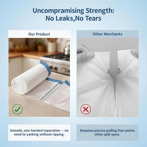 Small Trash Bags 4 Gallon Drawstring,1.1 Mil,Unscented,120 Count