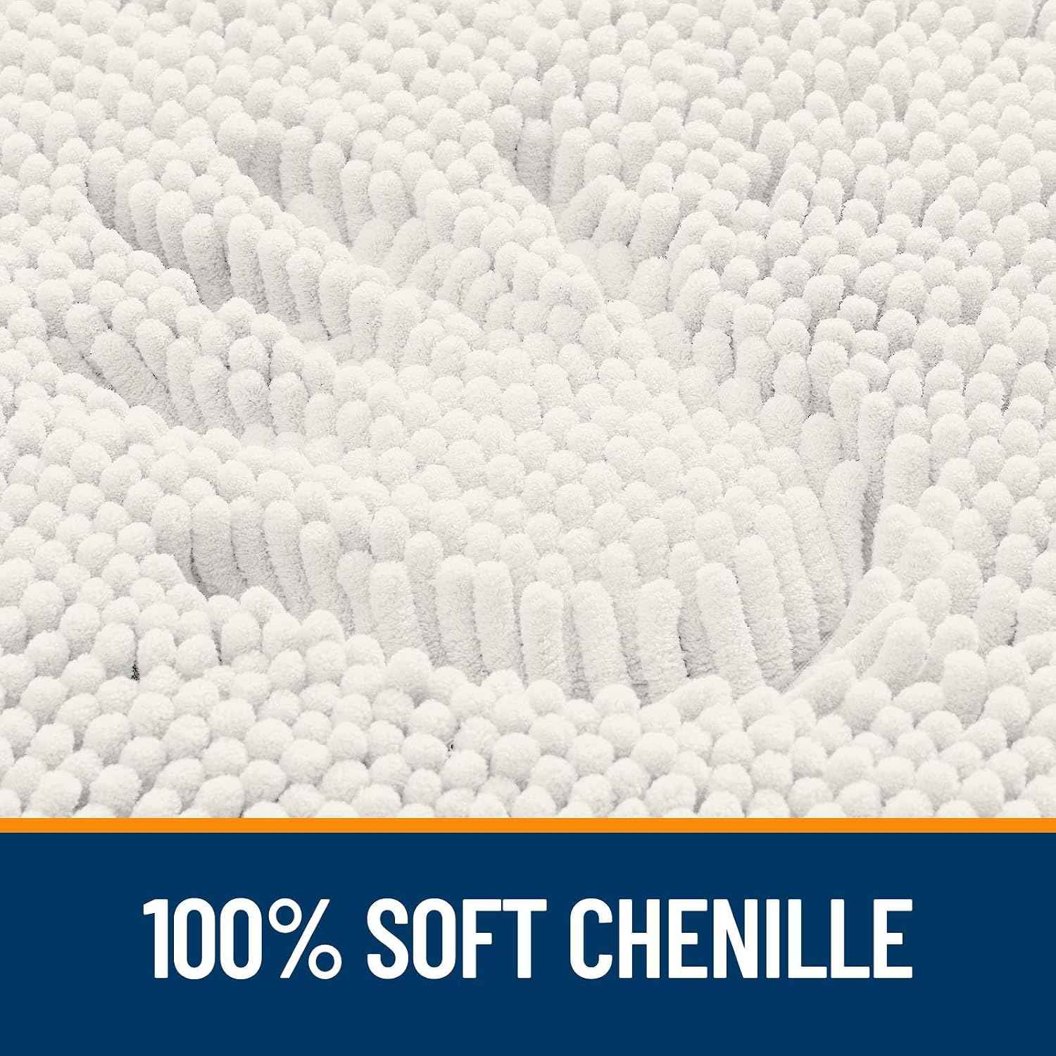 OLANLY Bathroom Rugs 30x20, Extra Soft Absorbent Chenille Bath Rugs