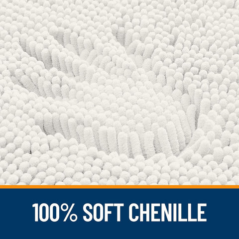 OLANLY Small Bathroom Rugs 24x16, Extra Soft Absorbent Chenille Bath Rugs