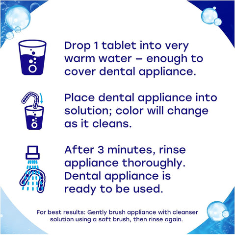 Efferdent Denture Cleaner Tablets, Minty Fresh & Clean, 126 Count
