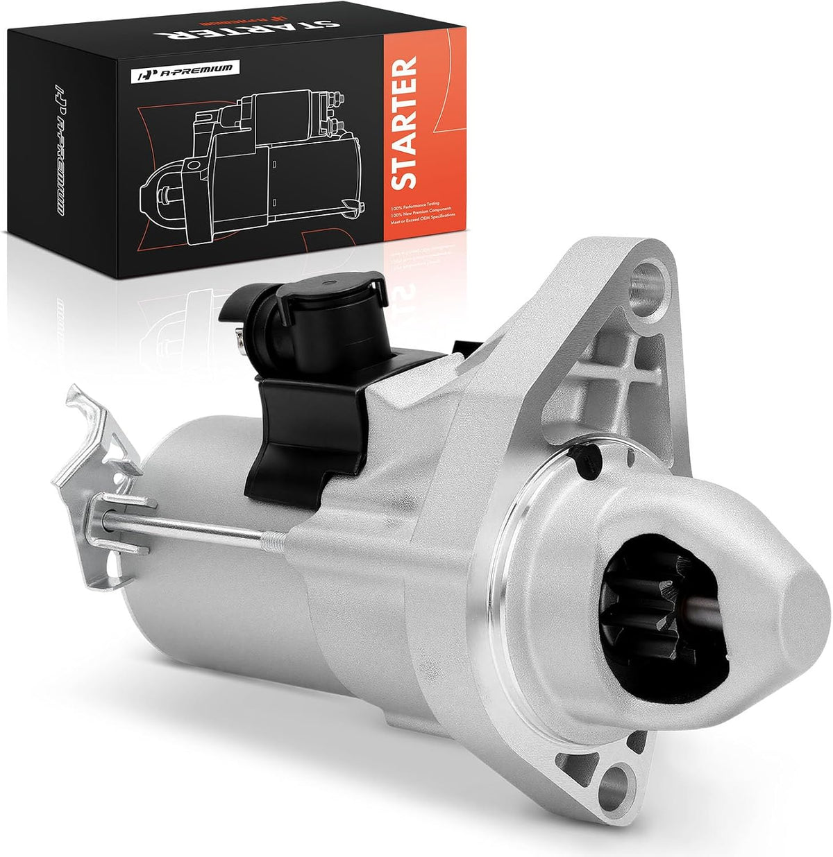 A-Premium Starter Motor, 12V 1.2KW 9 Teeth Clockwise, Compatible with Honda