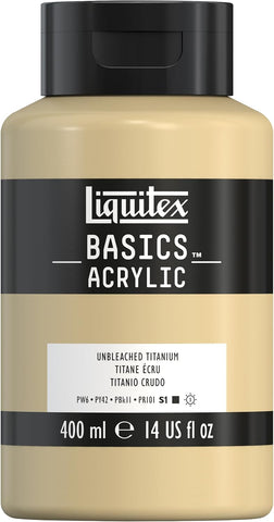 Liquitex BASICS Acrylic Paint, 13.5-oz Bottle, Unbleached Titanium
