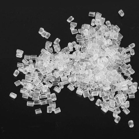 Earring Backs Replacements, Silicone Earring Backs, Soft, Clear, 1000PCS