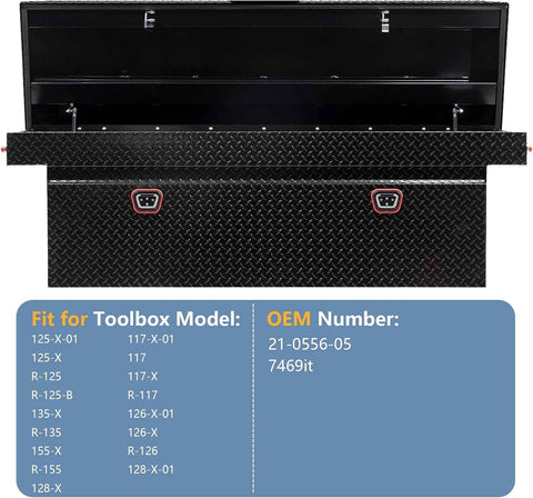 21-0556-05 7469it 13 Inch 67lb/300N Gas Strut Shock Spring Lift Support for Tool Box Weather Guard Steel and Aluminum Saddle Box, Set of 2 by AUCLIDIS