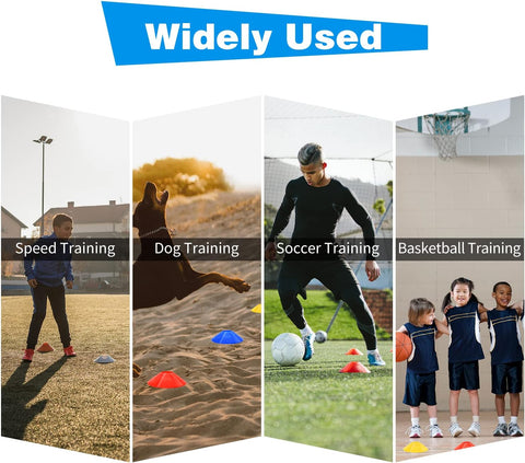 25/50/100pcs Disc Cones, Agility Soccer Cones with Carry Bag and Holder