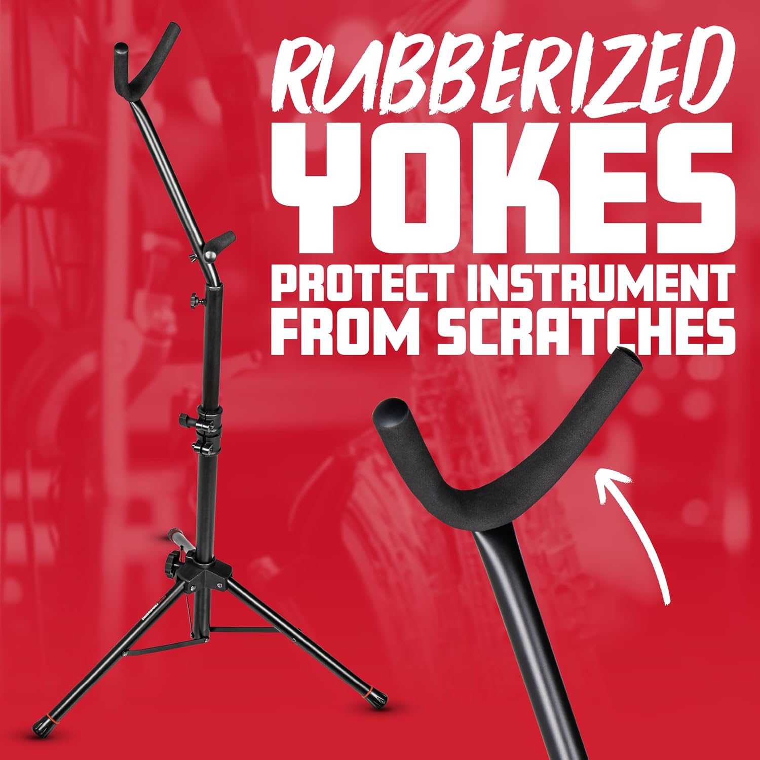 Gator Frameworks A- Frame Style Stand for Standard-Sized French Horns (GFW-BNO-FRHORN)