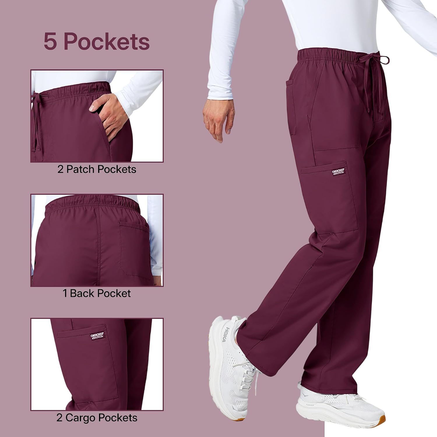 Cherokee WW Professionals Scrubs for Men Tapered Leg Cargo Scrub Pants