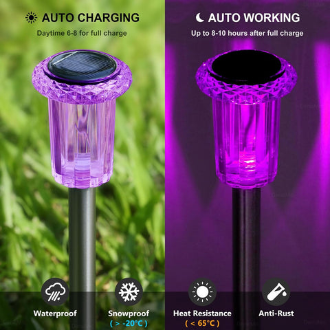 DenicMic Solar Halloween Lights Outdoor Waterproof 10 Pack Halloween Decor