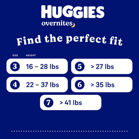 Huggies Size 4 Overnites Baby Diapers: Overnight Diapers, Size 4 (22-37 lbs), 100 Ct