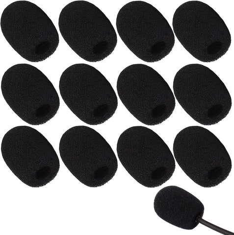 12 Pack Microphone Covers Foam, Noise Reduction Mic Cover, for Lapel and Headset Microphones Windscreen
