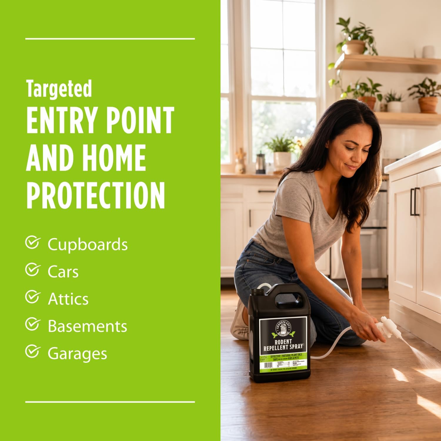 Grandpa Gus's Rodent Repellent Spray, Natural Peppermint Oil, 128 Fl Oz