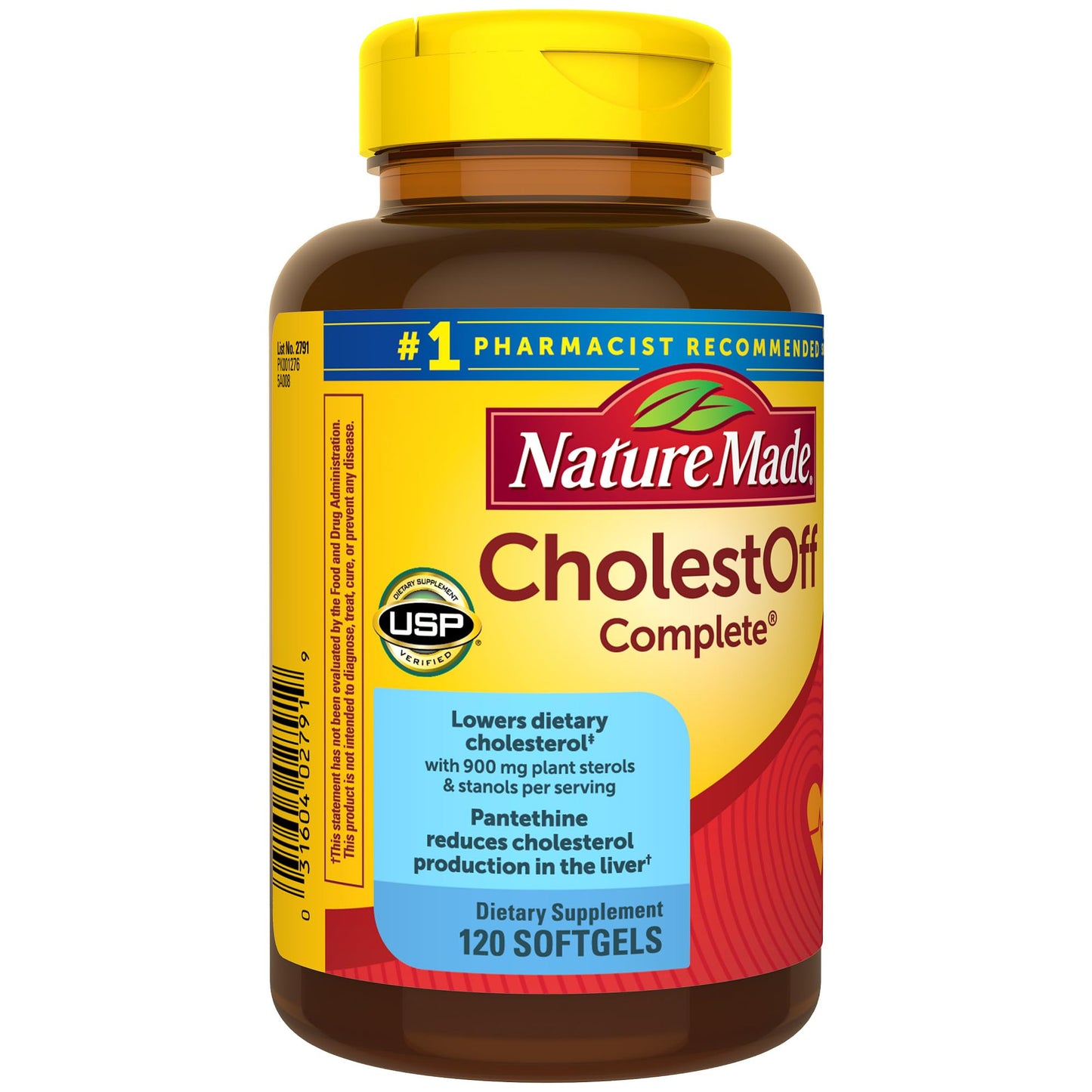 Nature Made CholestOff Complete, Dietary Supplement for Heart Health Support, 120 Softgels, 20 Day Supply