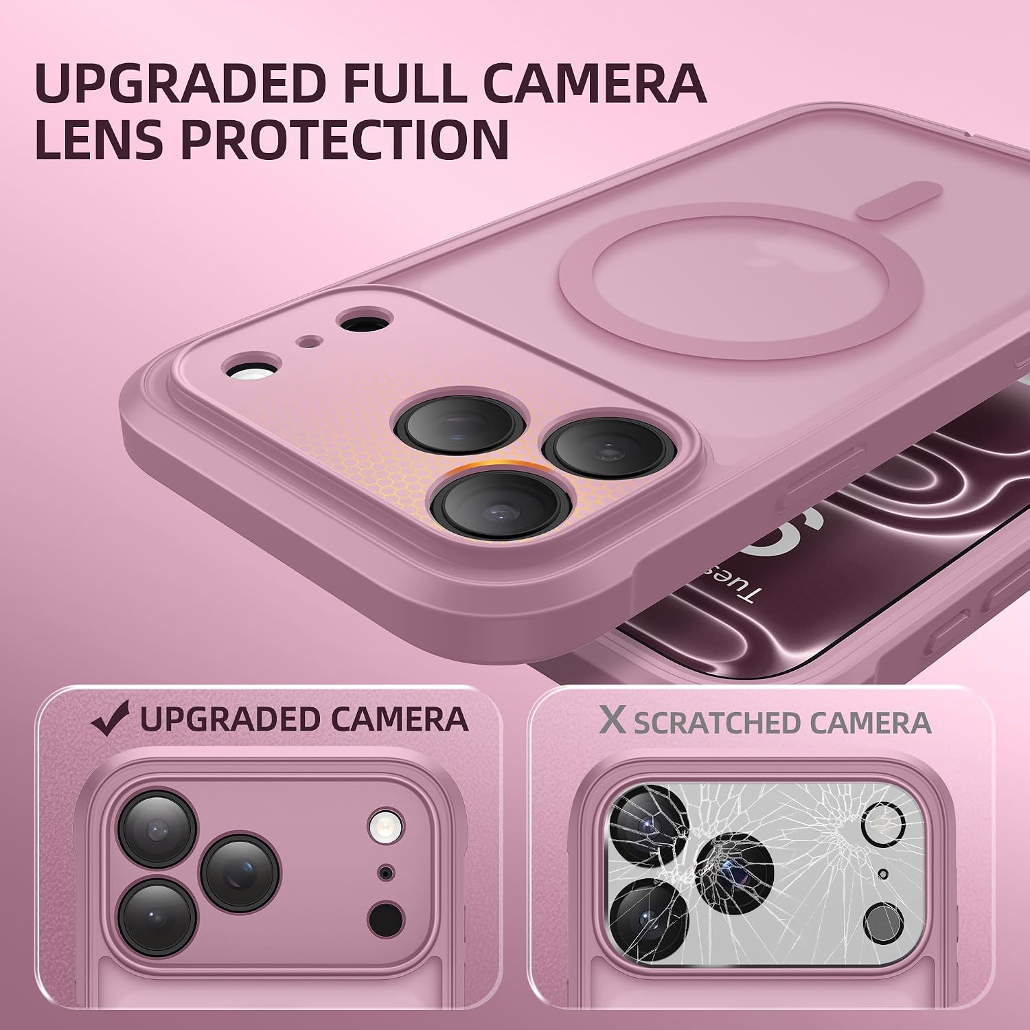 BERFY for iPhone 17 Pro Case, Compatible with MagSafe, Mauve