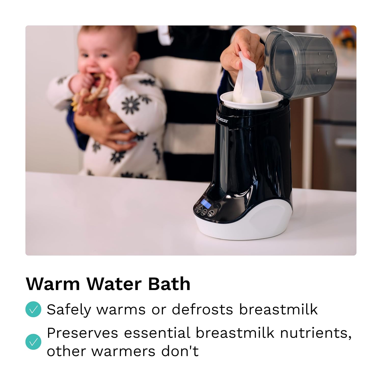 Baby Brezza Fast Baby Milk Warmer for All Bottles of Formula + Breastmilk