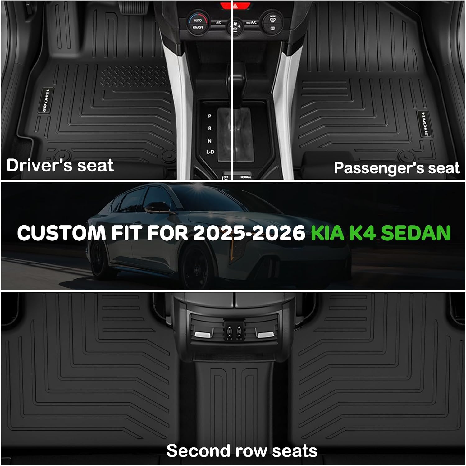 Floor Mats & Trunk Mat for 2026 2025 Kia K4 Sedan